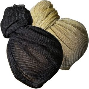 Stretch Head Wrap Scarf Long Black Head Wrap